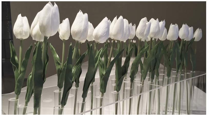 Base acrílica flores (90x30 cms) - NOI Decoraciones