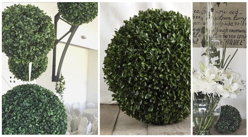 Topiarios verdes(30cms diametro) - NOI Decoraciones