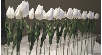 Base acrílica flores (90x30 cms) - NOI Decoraciones